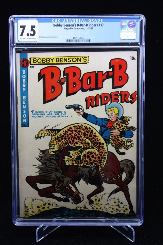 Bobby Benson's B-Bar-B Rider #17 - Dick Ayers + Ernie Bache Art (CGC 7.5) 1952