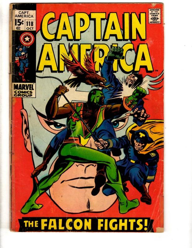 Captain America # 118 VG Marvel Comic Book Avengers Hulk Thor Red Skull RH1