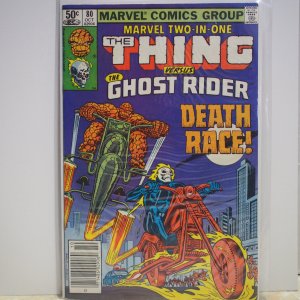 Marvel Two-in-One #80 (1981) Near Mint. Thing Versus Ghost Rider!