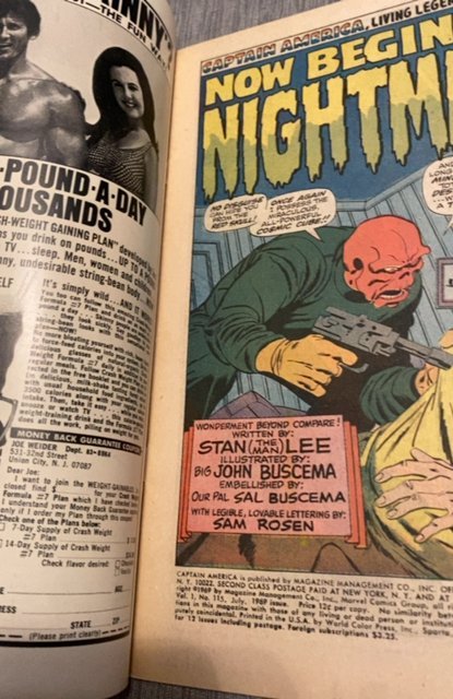 Captain America #115  (1969)vs the redskull