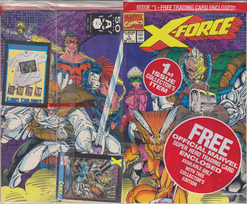 X-Force #1A VF/NM; Marvel | sealed - bagged with Cable card