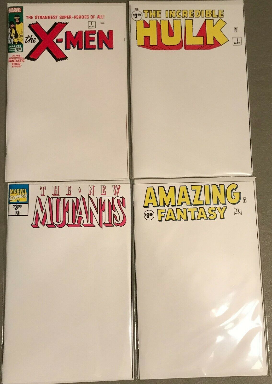 New Mutants 98  Blank Sketch Cover Facsimile Variant EXCLUSIVE NM 