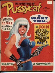 Pussycat #1 1968-Marvel Magazine-Bill Everrett-Wally Wood