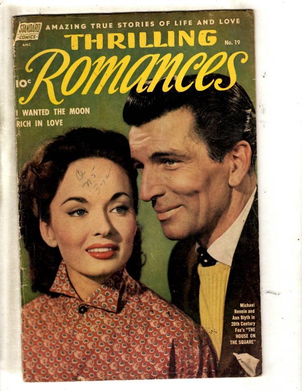 Thrilling Romances # 19 FN Standard Comics Golden Age Comic Book Ann Blyth JL7