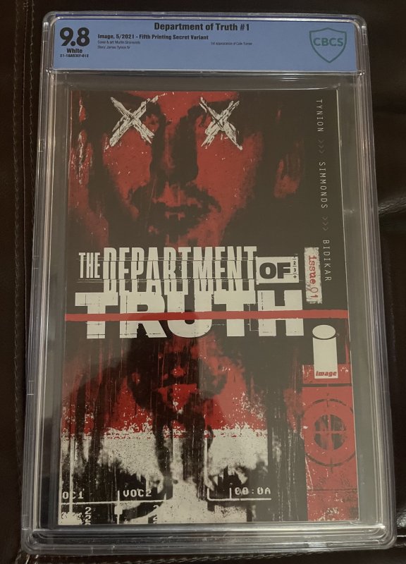 Department of Truth #1 CBCS 9.8 Secret Oswald Variant 5th Print