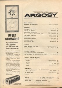 Argosy 3/1964-Popular Pubs-pulp fiction-Mike Shayne detective-cheesecake-VG 