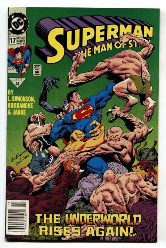 SUPERMAN THE MAN OF STEEL #17 comic book 1st DOOMSDAY CAMEO-DC