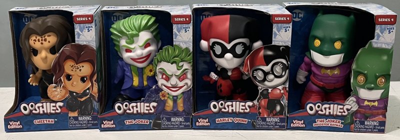 Lot of 4 Ooshies Series 4 DC 4” Vinyl Edition