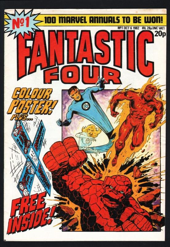 FANTASTIC FOUR #1-JACK KIRBY ART-RARE BRITISH EDITION-M FN