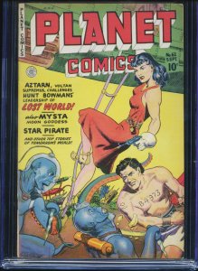 PLANET COMICS #62 - CGC-6.5, OW - Fiction House - Evans - Golden Age