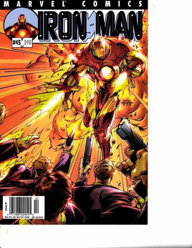 Lot Of 2 Comic Books Marvel Iron Man #43 and #45 Thor Avengers  MS9