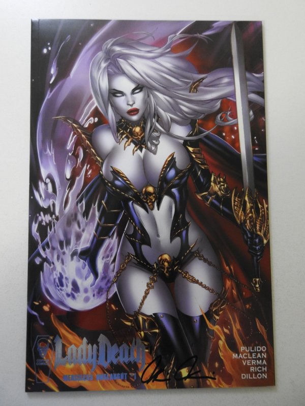 Lady Death: Merciless Onslaught Cover G (2017) NM- Condition! Signed W/ COA!