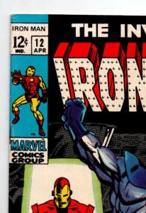 Invincible Iron Man #12 - 1st appearance Controller - KEY - 1969 - (-VF)