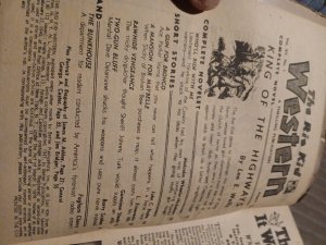 The Rio Kid Western Pulp August 1947 Magazine Painted Cover Postwar Era