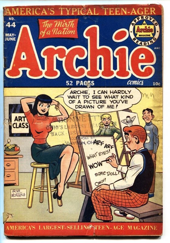 ARCHIE #44-Veronica spicy pose on cover-1950-g/vg