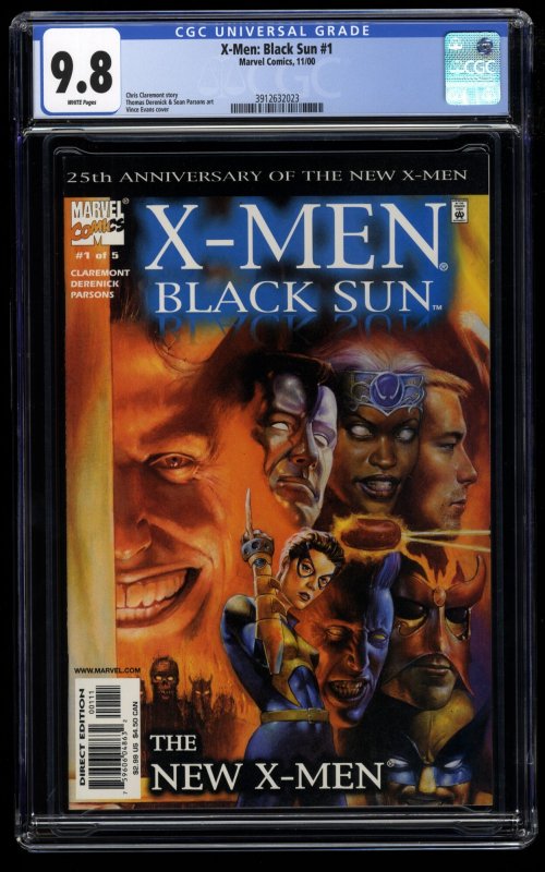 X-Men: Black Sun (2000) #1 CGC NM/M 9.8 White Pages