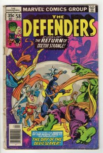 Defenders #58 ORIGINAL Vintage 1978 Marvel Comics Incredible Hulk