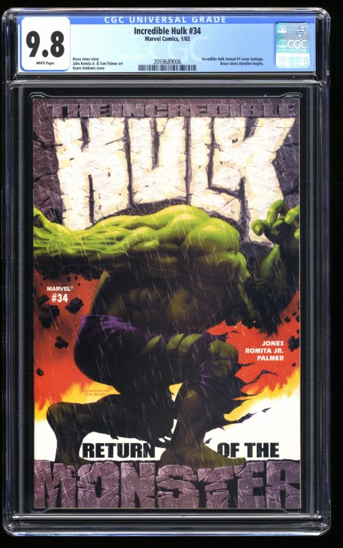 Incredible Hulk (2000) #34 CGC NM/M 9.8