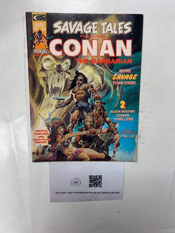 Savage Tales # 4 VF Marvel Curtis Comic Book Magazine Ka-Zar Conan Kull 8 LI4