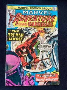 MARVEL ADVENTURE #1(5.0) DAREDEVIL,THE GLADIATOR,REPRINT(1975)