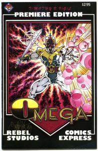 OMEGA PREMIERE #1, VF+, Tim Vigil, Signed, 1987, more TV in store