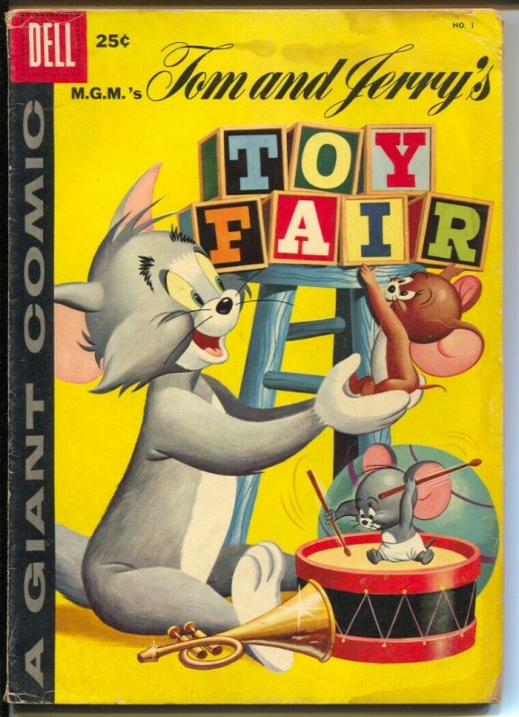 Tom and Jerry's Toy Fair #1 1953-Dell-1st issue-comics-ganes-puzzles-FR/G