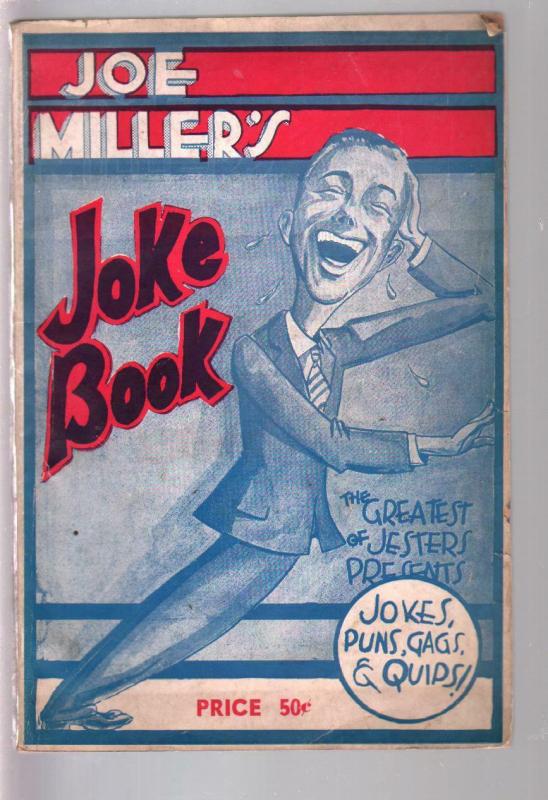 Joe Miller's Joke Book1943-Padell-jokes-wacky humor-;ow print run-rare-VG/FN