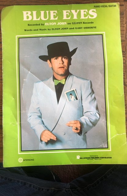 Blue eyes sheet music by Elton John, 1982