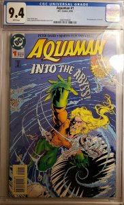 AQUAMAN #1 CGC GRADED 9.4 NM (JULY 1994)