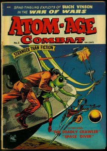 Atom-Age Combat #5 1953- Flying Saucer cover- St John Golden Age G