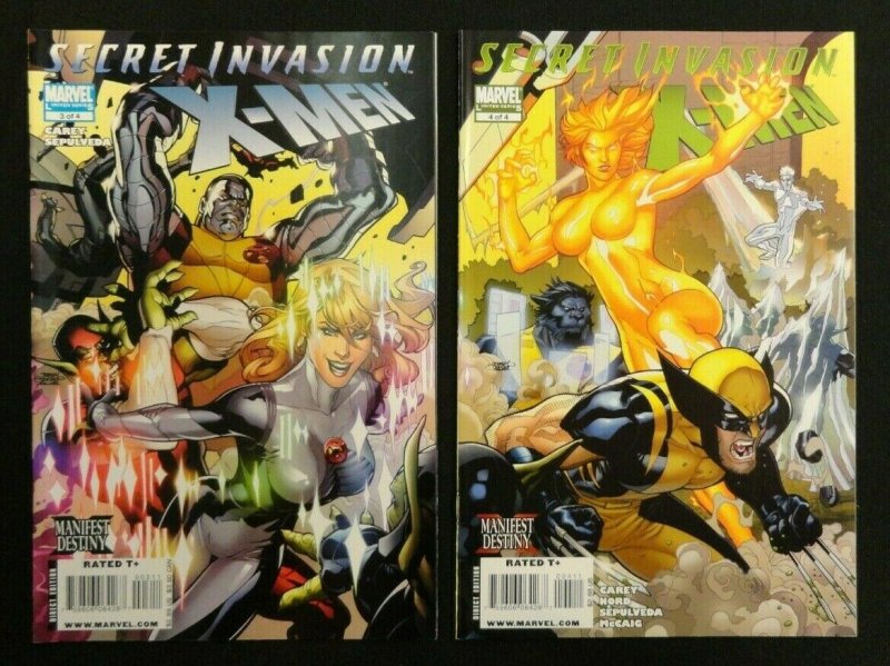 Secret Invasion X-Men #1-4 Lot of 4 Complete Series Manifest Destiny 1 2 3 4