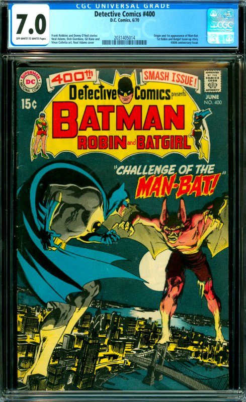 Detective Comics #400 CGC Graded 7.0  Origin and 1st appearance of Man-Bat. 1...