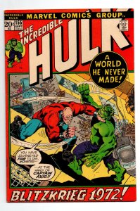 Incredible Hulk #155 - 1st Shaper of Worlds - KEY - 1972 - VF