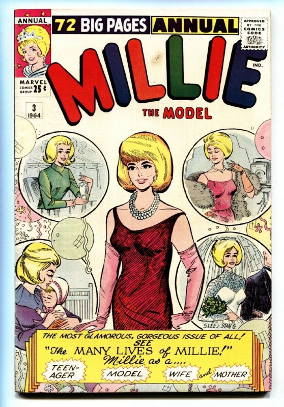 Millie The Model Annual #3 comic book 1964-Marvel-pin-ups-paper dolls