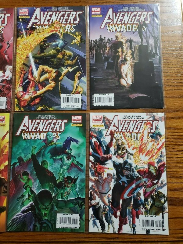 Avengers Invaders 1-12 Complete Set Run! ~ NEAR MINT NM ~ 2008 Marvel Comics