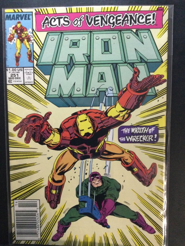 Iron Man #251 Newsstand Edition (1989)