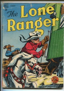 LONE RANGER #8 1949-DELL-SILVER-ORIGIN ISSUE-1ST iNDIAN BACK COVER-good/vg