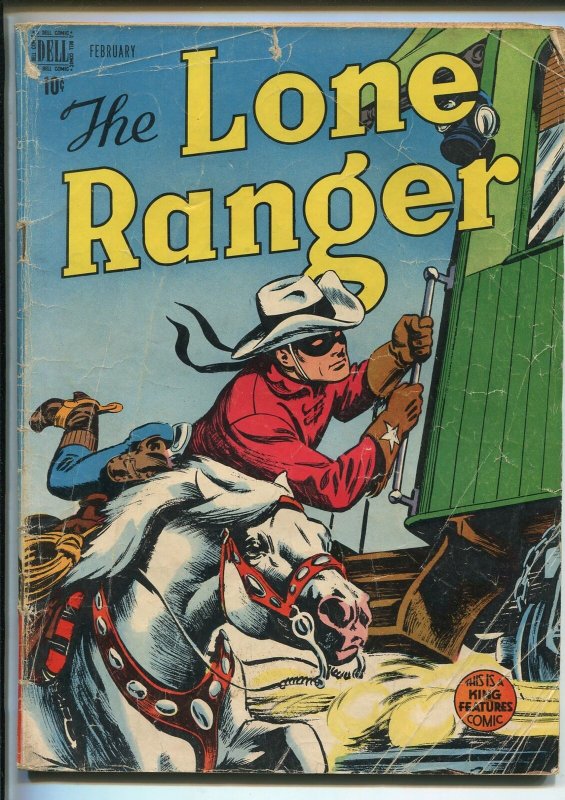 LONE RANGER #8 1949-DELL-SILVER-ORIGIN ISSUE-1ST iNDIAN BACK COVER-good/vg
