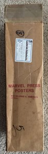 Vintage 1990s MARVEL WOLVERINE VS SABRETOOTH PRESS POSTER EMPTY 25 ct CASE!