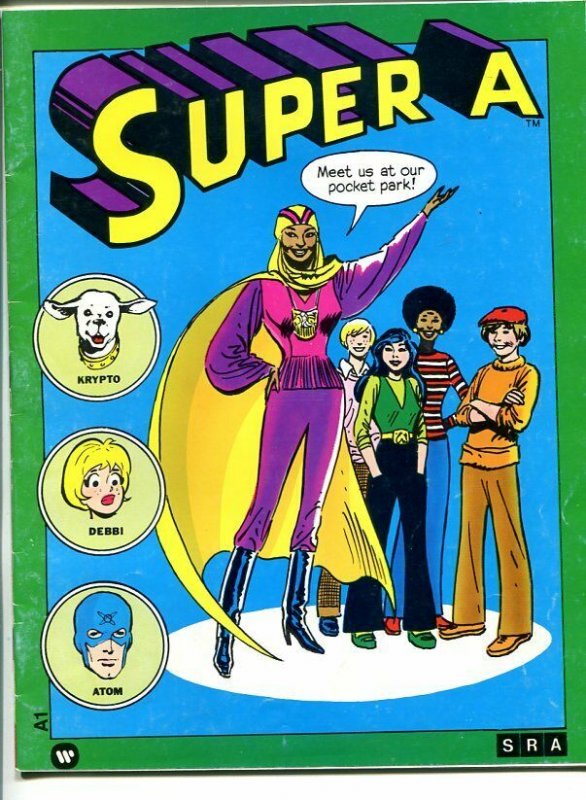 SUPER A -#1-1977-DC COMICS CHARACTERS-CONJURA COVER-SUPERBOY-ATOM-vg 