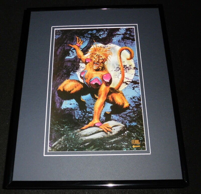 Feral Marvel Masterpieces ORIGINAL 1992 Framed 11x14 Poster Display