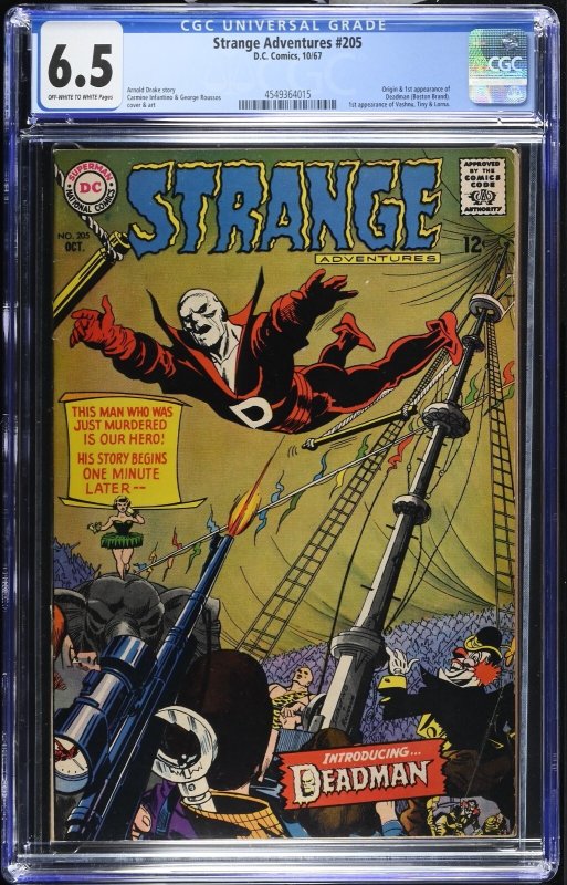 (1967) Strange Adventures #205 1st Appearance DEADMAN! CGC 6.5 OW/WP!