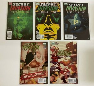 Secret Invasion Front Line set #1-5 Marvel 5 different books 8.0 VF (2008-'09)