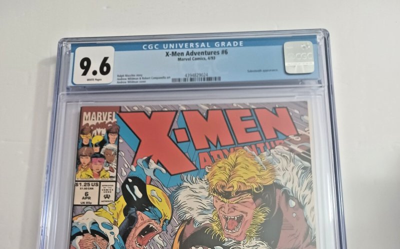 X-Men Adventures #6 - Wolverine vs Sabertooth - 1993 - CGC 9.6