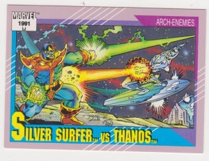1991 Marvel Universe ##113 Silver Surfer vs Thanos