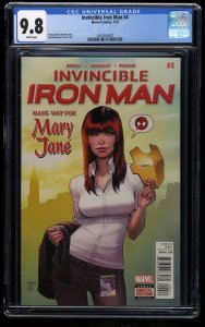 Invincible Iron Man (2015) #4 CGC NM/M 9.8 White Pages