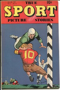 True Sport Picture Stories Vol 4 #11 1949-Powell-football-Slewfoot Jones-FN-