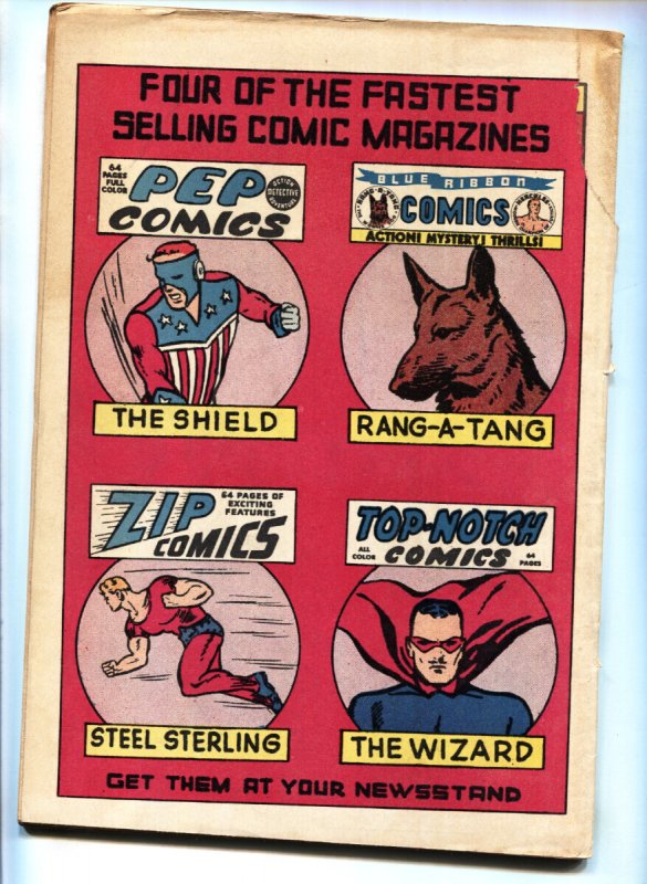 ZIP COMICS #6-STEEL STERLING -SCARLETT AVENGER 1940-comic book