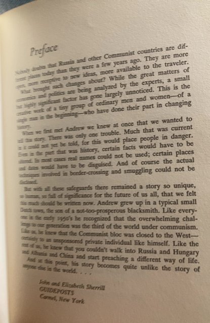 God’s smuggler by brother Andrew,1967,240p