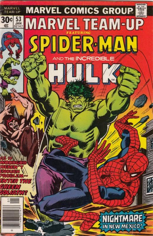 Marvel Team-Up #53 (Jan-77) FN+ Mid-High-Grade Spider-Man